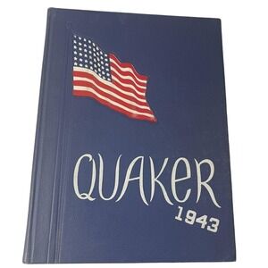 Salem High School Quaker 1943 Yearbook‎ Ohio Vintage WWII Era Annual